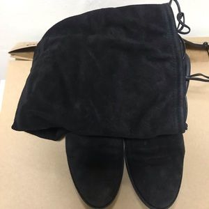 Stuart Weitzman over the knee black suede boots